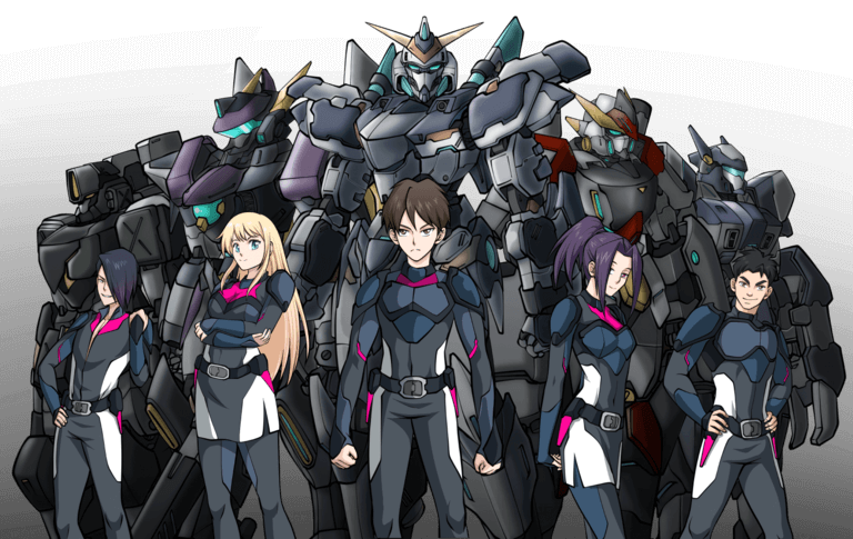 Machine Operator anime-like Mecha Team